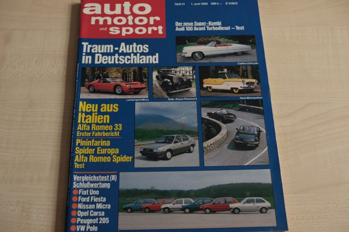 Deckblatt Auto Motor und Sport (11/1983)